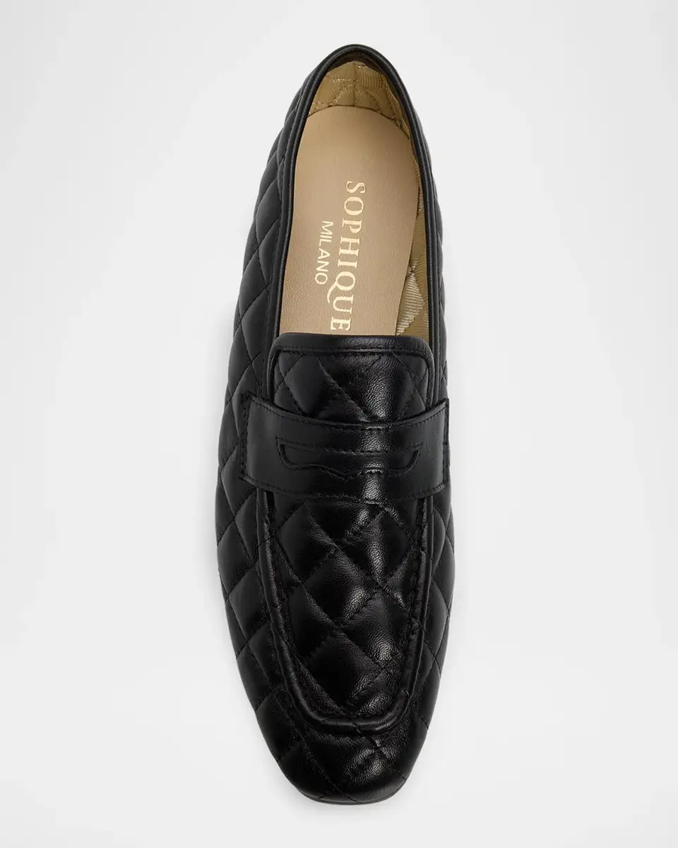 SOPHIQUE Essenziale Quilted Leather Penny Loafers | Thumbnail 4 SOPHIQUE Essenziale Quilted Leather Penny Loafers | Thumbnail 4
