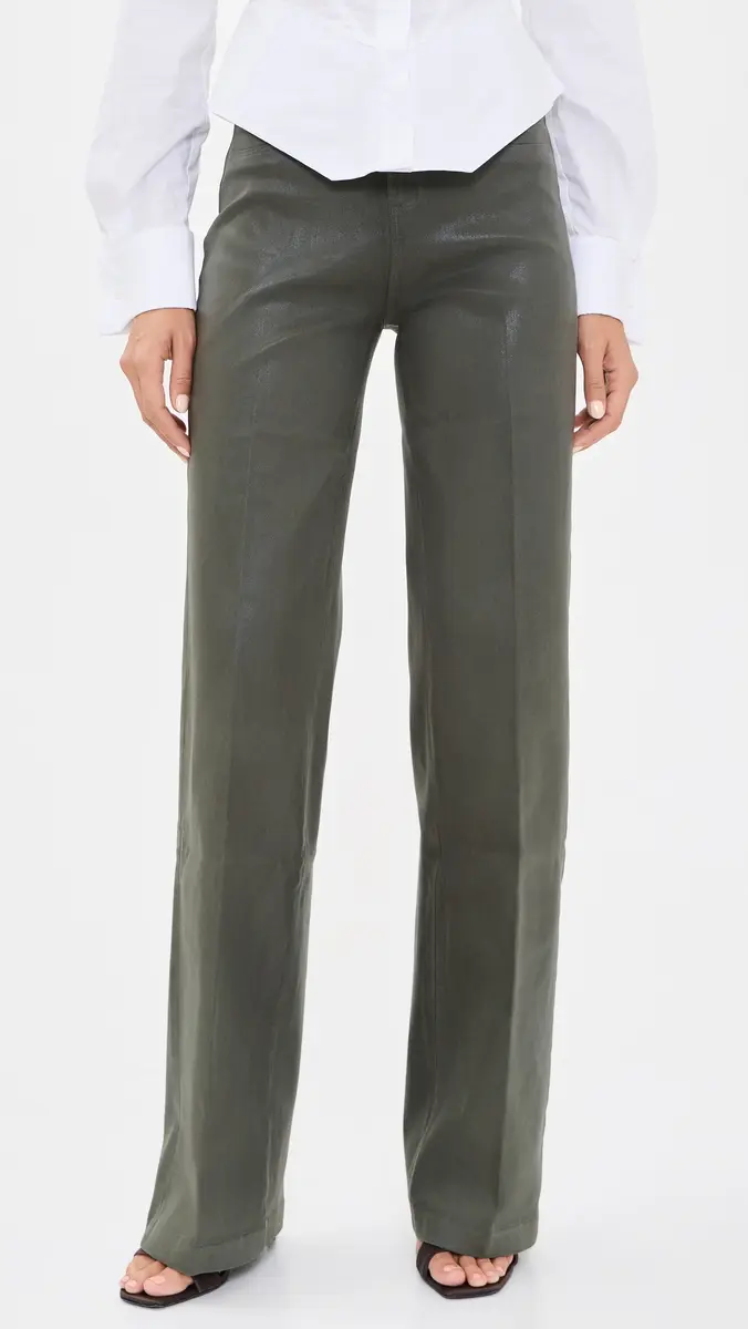 L'Agence Coated Scottie Wide Jeans | Thumbnail 2 L'Agence Coated Scottie Wide Jeans | Thumbnail 2