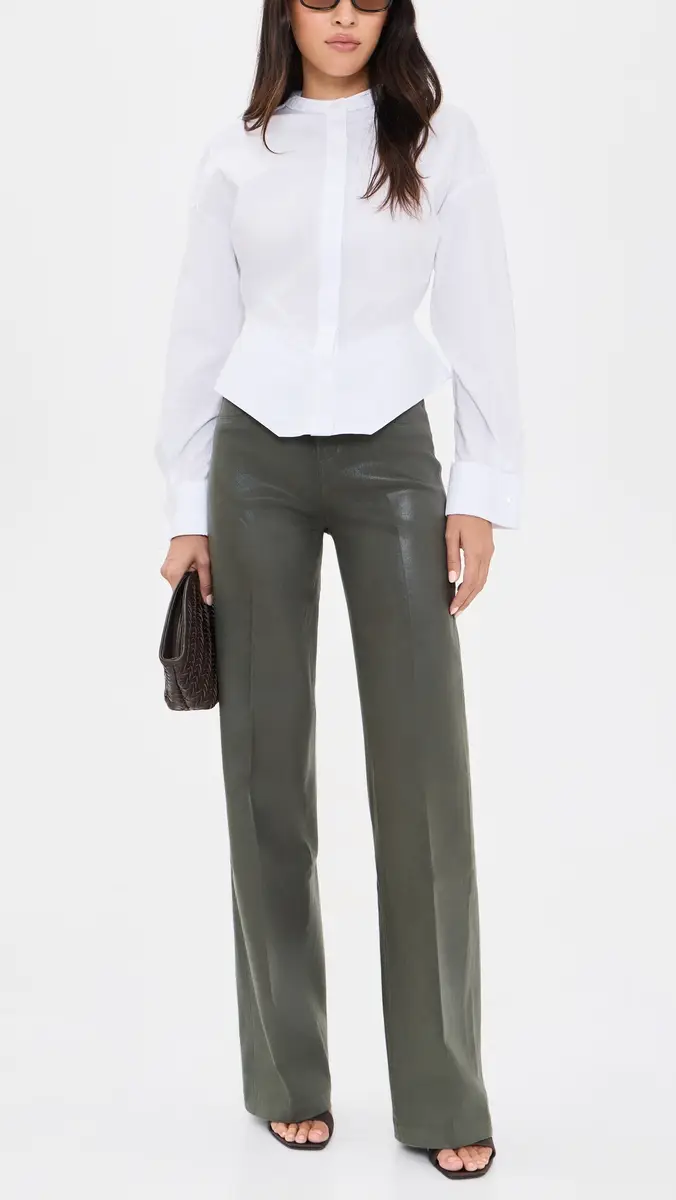 L'Agence Coated Scottie Wide Jeans | Thumbnail 5 L'Agence Coated Scottie Wide Jeans | Thumbnail 5