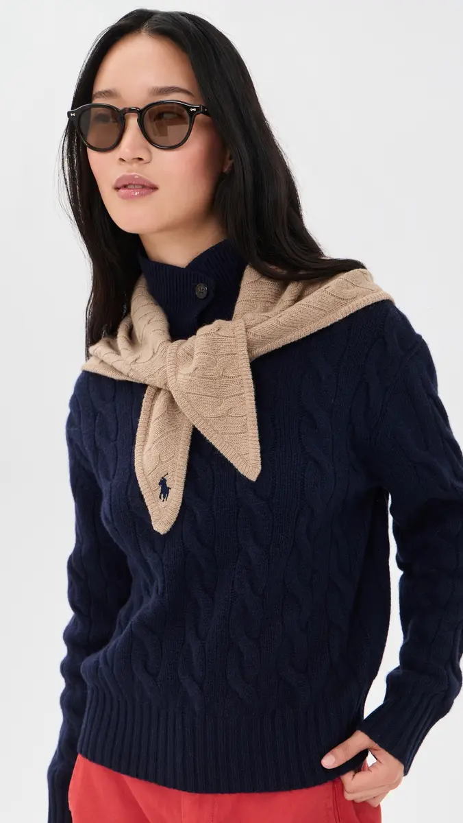 Polo Ralph Lauren Cable Triangle Scarf | Thumbnail 4