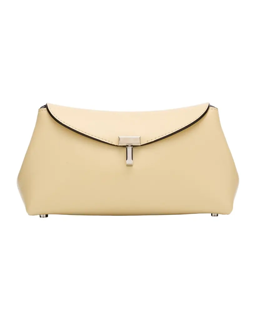 TOTEME Mini T-Lock Leather Clutch Bag | Image 1 TOTEME Mini T-Lock Leather Clutch Bag | Image 1