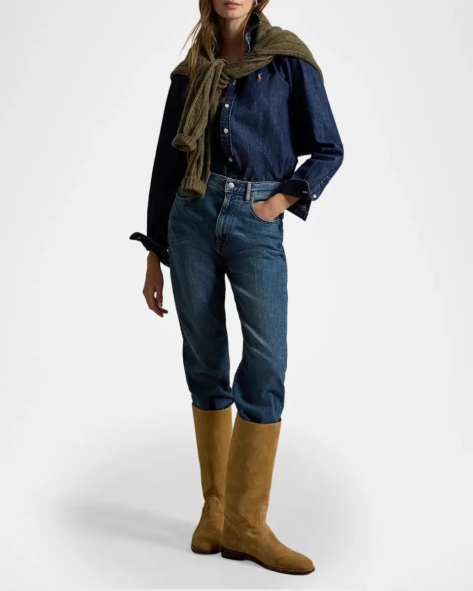 Polo Ralph Lauren Button-Down Cotton Denim Shirt | Thumbnail 2 Polo Ralph Lauren Button-Down Cotton Denim Shirt | Thumbnail 2