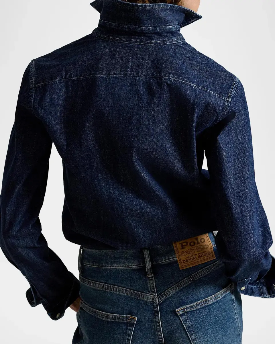 Polo Ralph Lauren Button-Down Cotton Denim Shirt | Thumbnail 3 Polo Ralph Lauren Button-Down Cotton Denim Shirt | Thumbnail 3