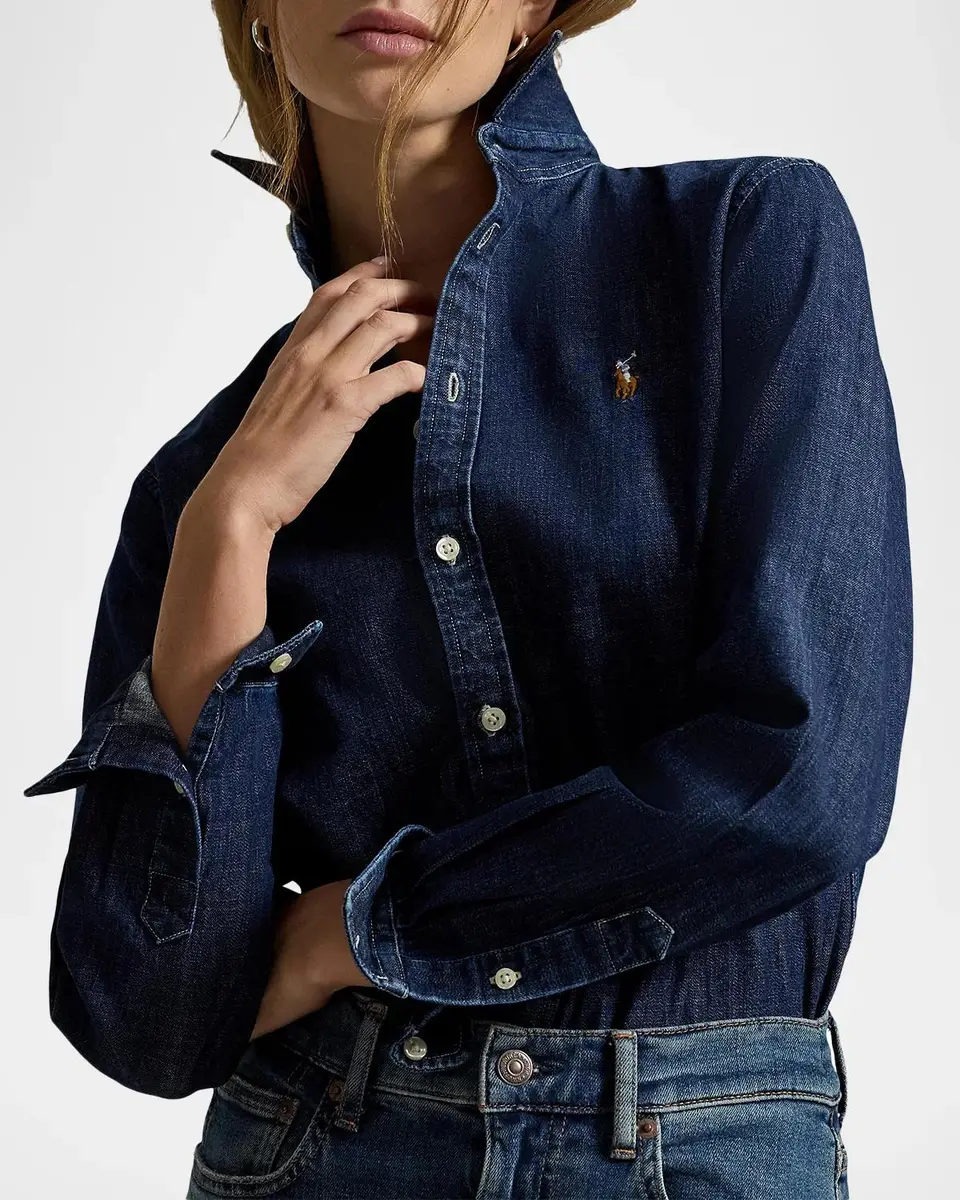 Polo Ralph Lauren Button-Down Cotton Denim Shirt | Thumbnail 5 Polo Ralph Lauren Button-Down Cotton Denim Shirt | Thumbnail 5