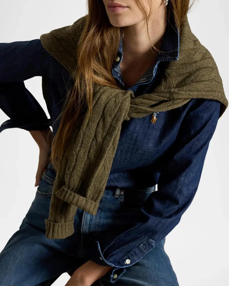 Polo Ralph Lauren Button-Down Cotton Denim Shirt | Thumbnail 6 Polo Ralph Lauren Button-Down Cotton Denim Shirt | Thumbnail 6