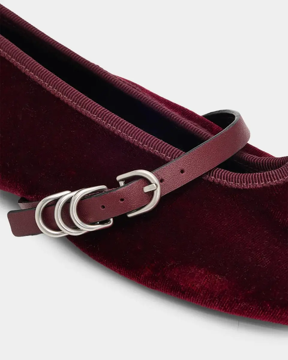 rag & bone Spire Velvet Mary Jane Ballerina Flats | Thumbnail 3