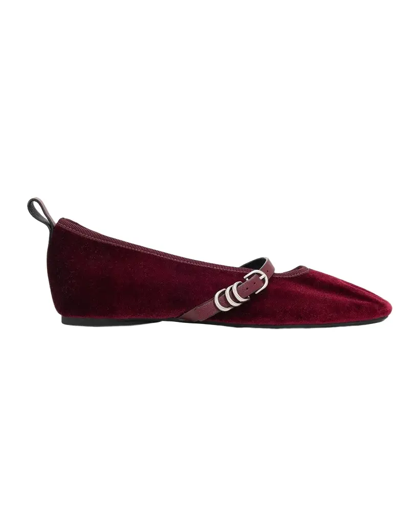 rag & bone Spire Velvet Mary Jane Ballerina Flats