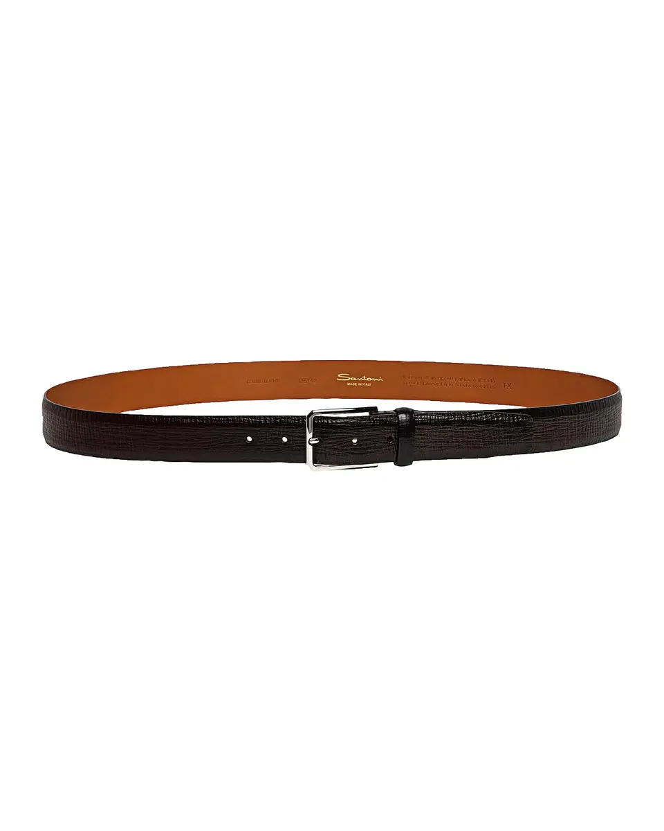 Santoni Adjustable Leather Belt | Thumbnail 2