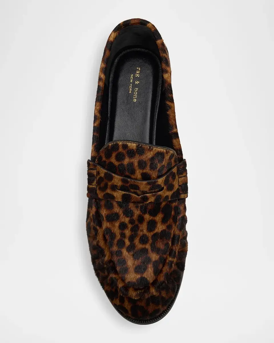 rag & bone Lexi Leopard Calf Hair Penny Loafers | Thumbnail 4