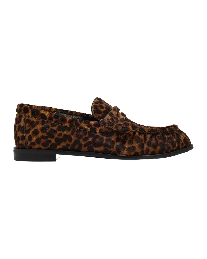 rag & bone Lexi Leopard Calf Hair Penny Loafers | Image 1 rag & bone Lexi Leopard Calf Hair Penny Loafers | Image 1