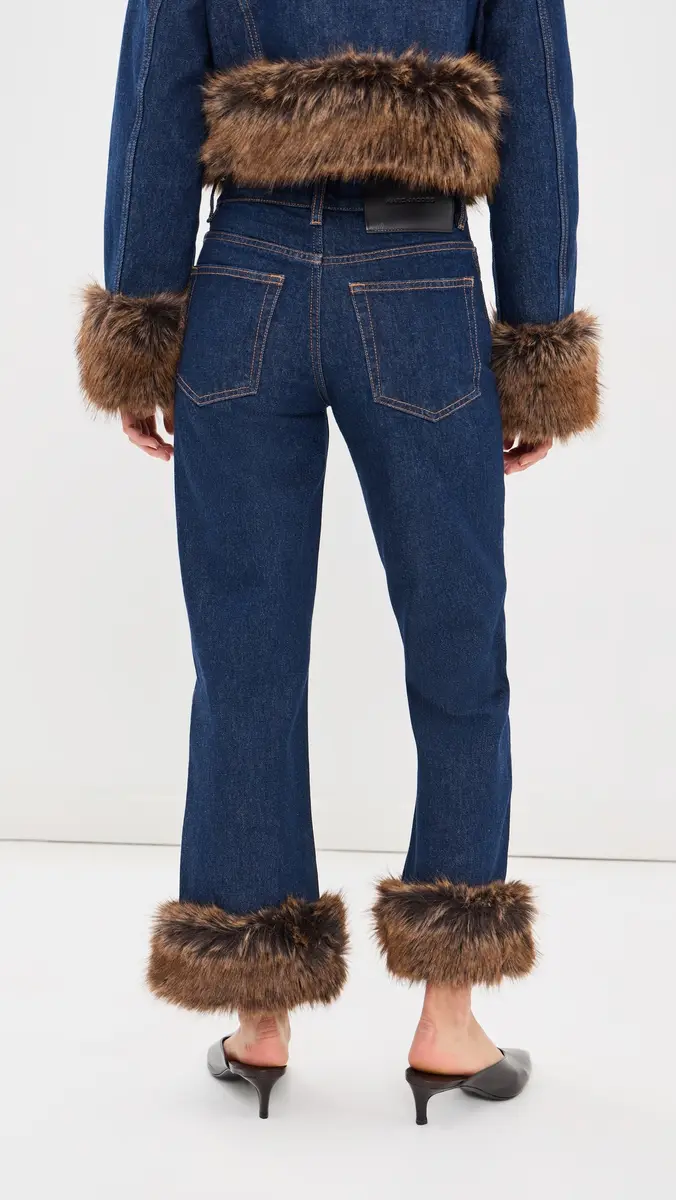 Marc Jacobs Faux Fur Cropped Jeans | Thumbnail 4 Marc Jacobs Faux Fur Cropped Jeans | Thumbnail 4