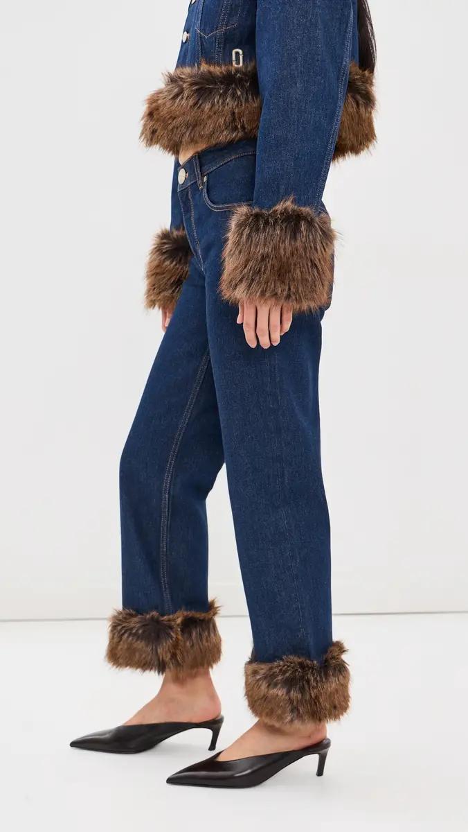 Marc Jacobs Faux Fur Cropped Jeans | Thumbnail 5 Marc Jacobs Faux Fur Cropped Jeans | Thumbnail 5