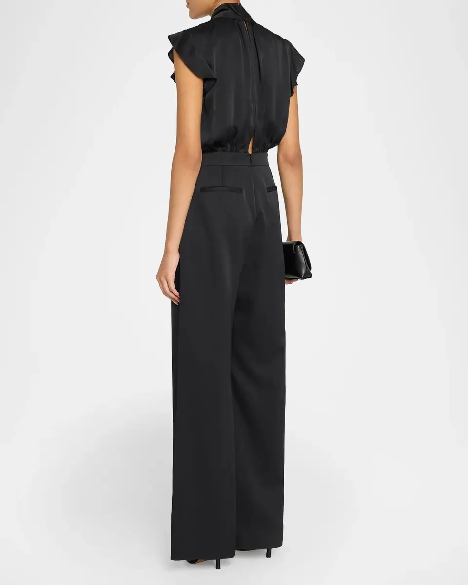 Ramy Brook Irene Satin Tieneck Draped Jumpsuit | Thumbnail 3 Ramy Brook Irene Satin Tieneck Draped Jumpsuit | Thumbnail 3