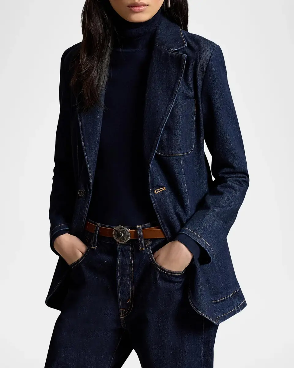 Polo Ralph Lauren Single-Button Denim Blazer | Thumbnail 4