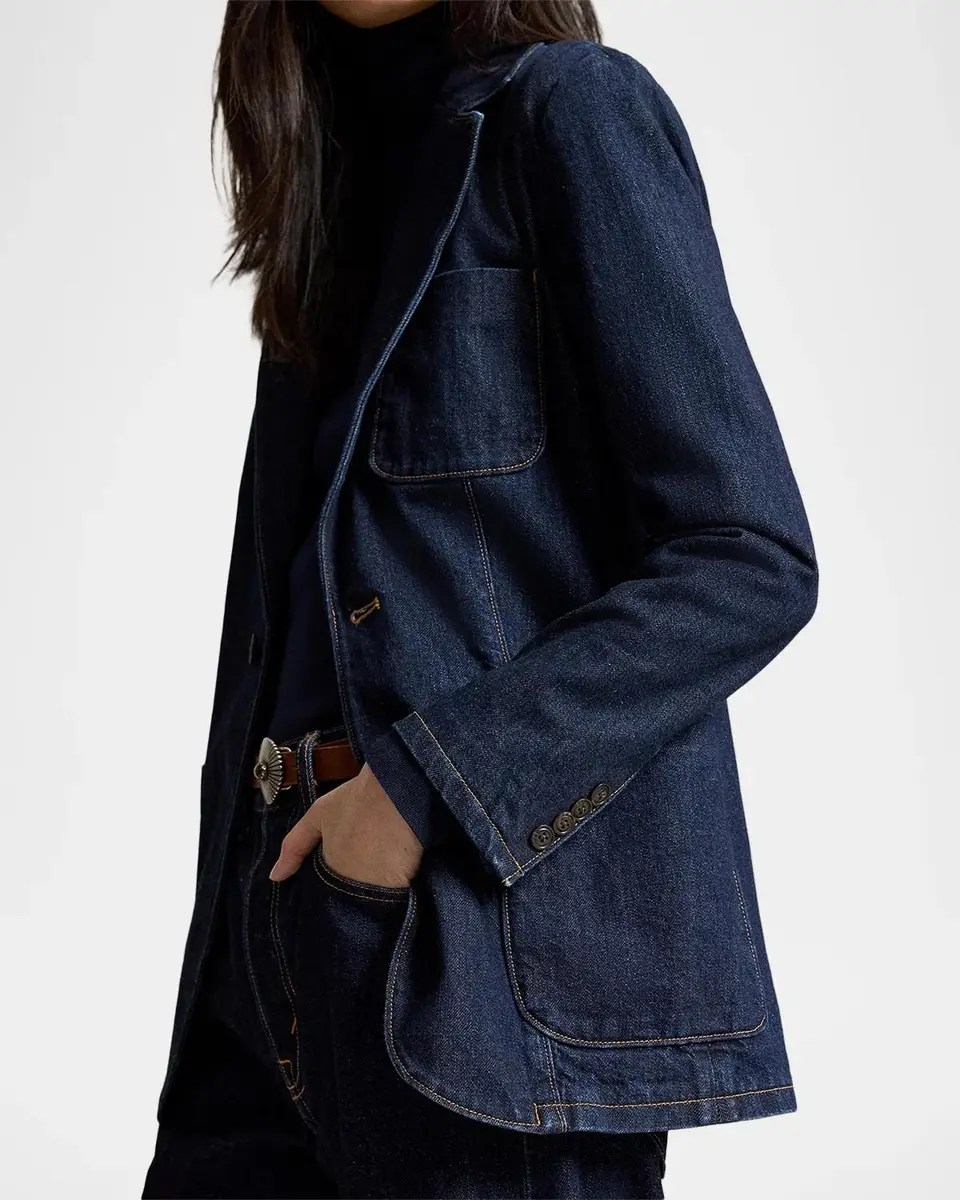 Polo Ralph Lauren Single-Button Denim Blazer | Thumbnail 6