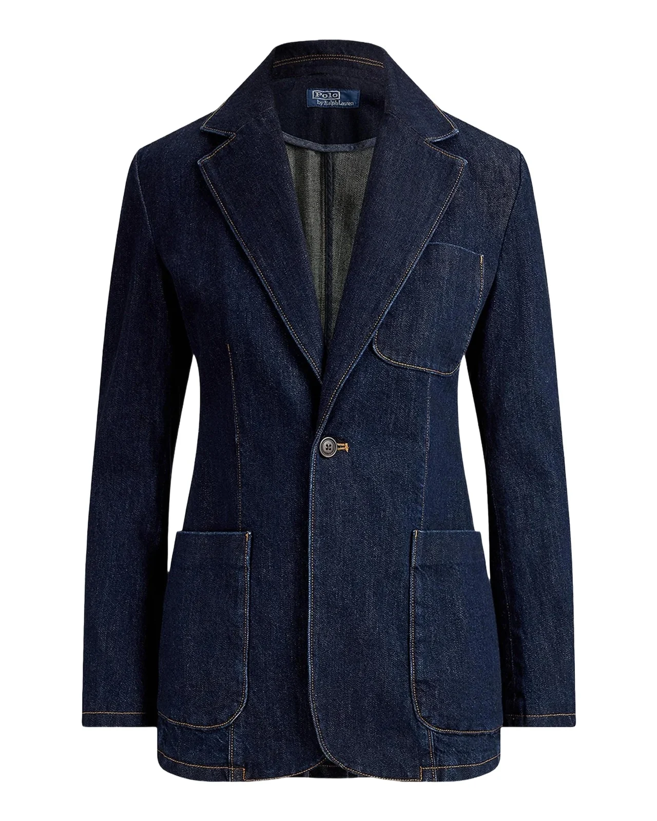 Single-Button Denim Blazer Single-Button Denim Blazer