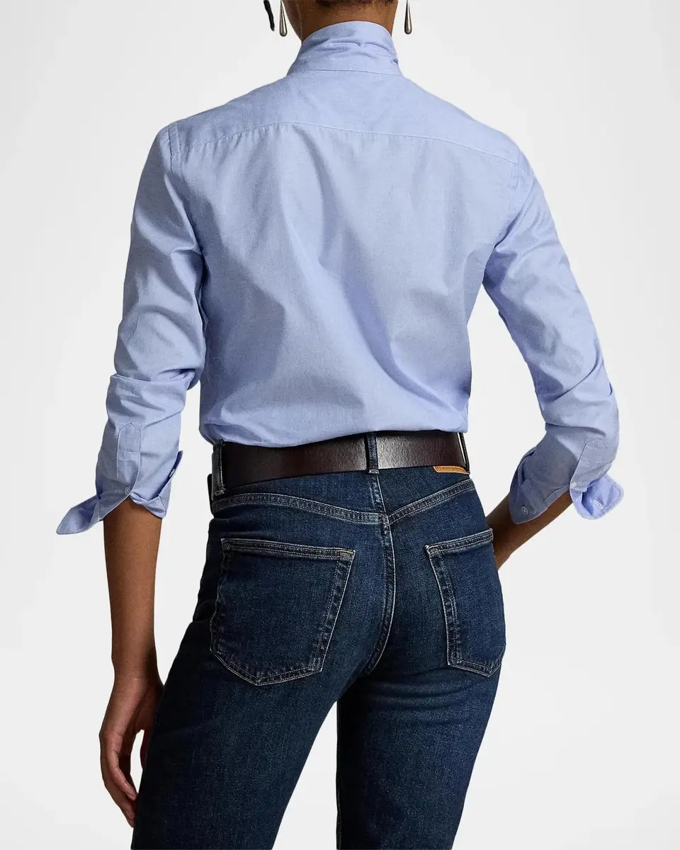 Polo Ralph Lauren Slim-Fit Cotton Tie-Neck Shirt | Thumbnail 3 Polo Ralph Lauren Slim-Fit Cotton Tie-Neck Shirt | Thumbnail 3