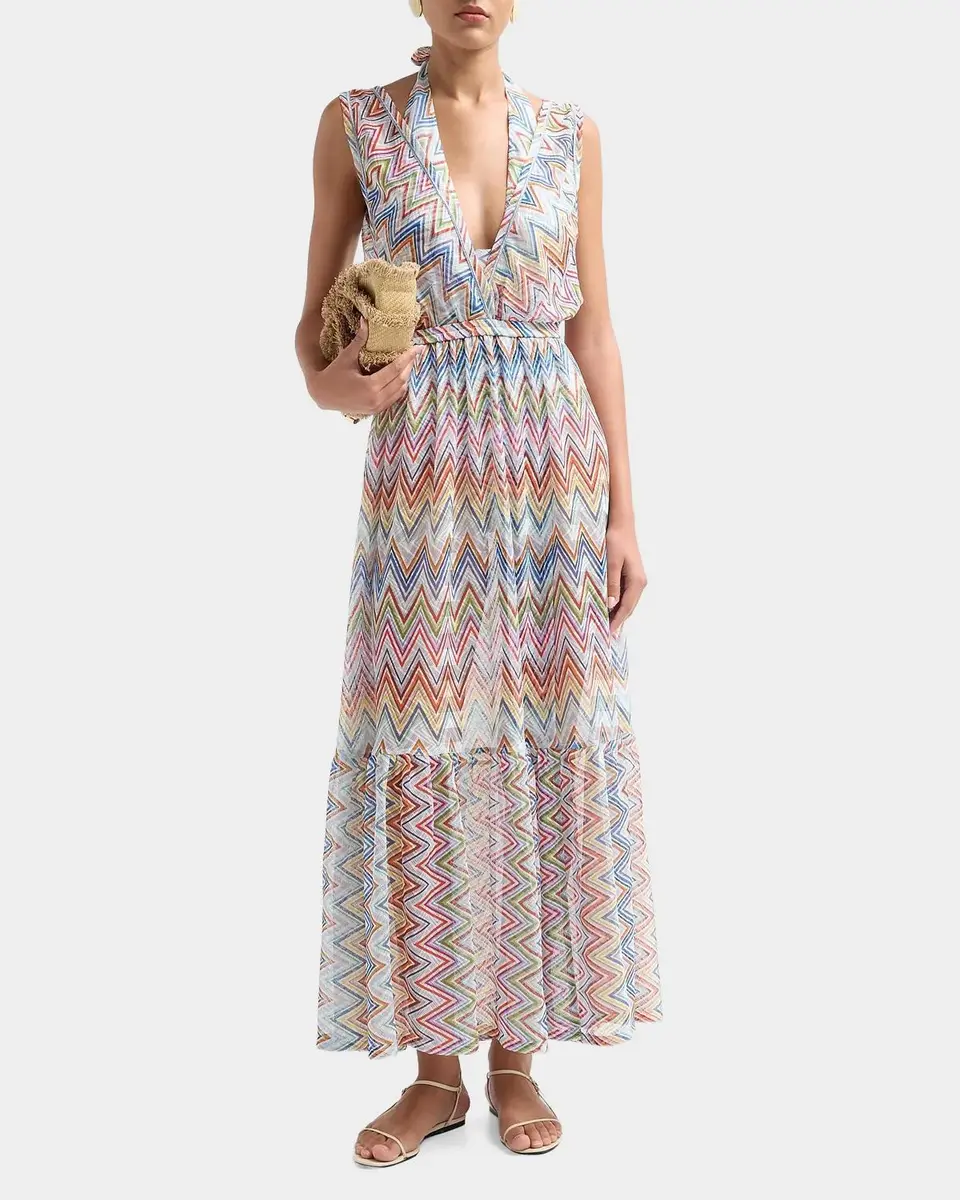 Missoni Long Zig Zag Tulle Dress Coverup | Thumbnail 2 Missoni Long Zig Zag Tulle Dress Coverup | Thumbnail 2