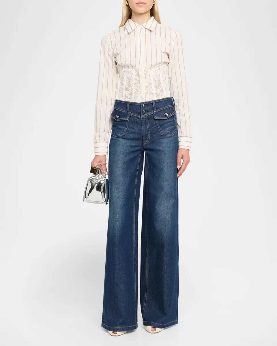 Ramy Brook Ciara High-Rise Wide-Leg Jeans | Thumbnail 2 Ramy Brook Ciara High-Rise Wide-Leg Jeans | Thumbnail 2
