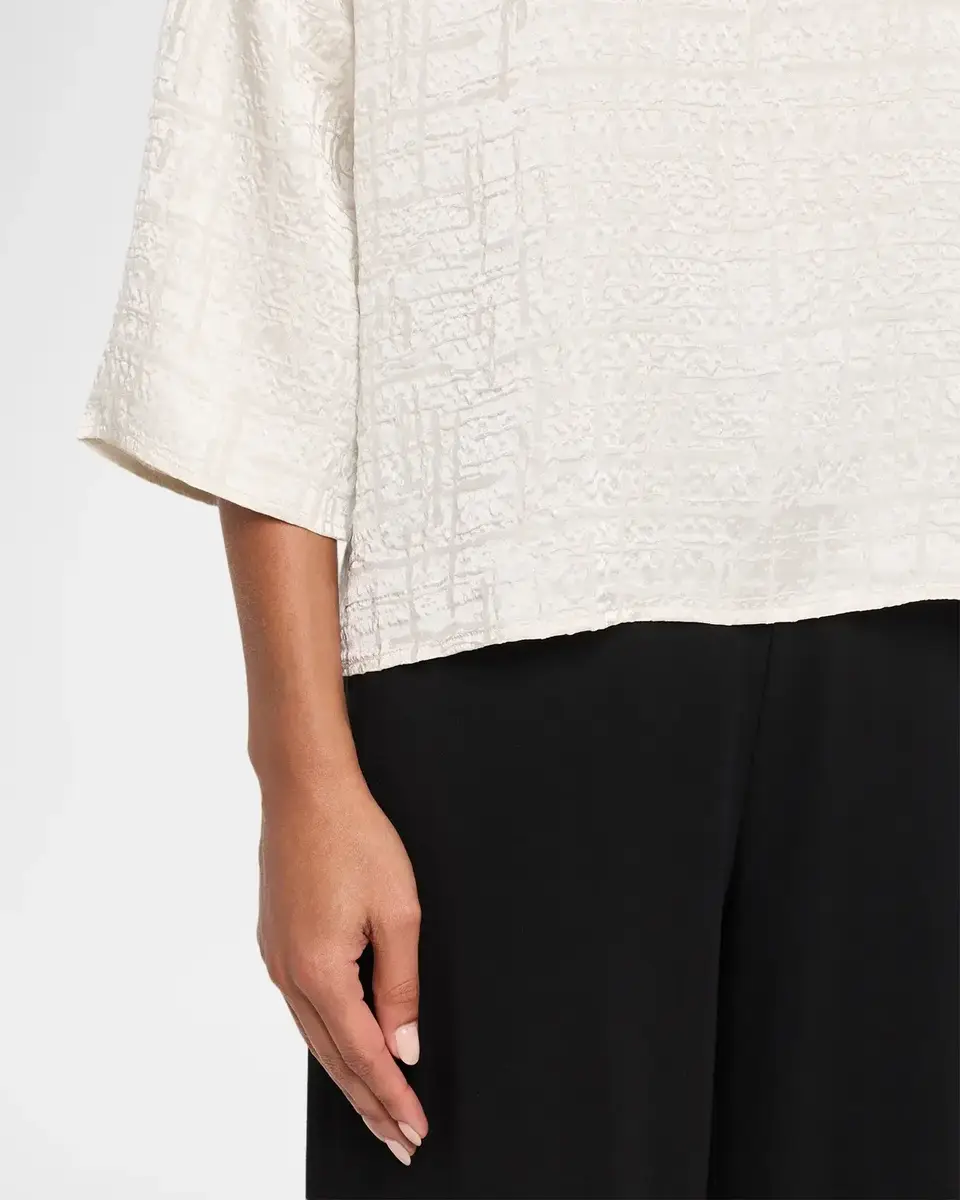 Eileen Fisher Bateau-Neck Boxy Silk Top | Thumbnail 7 Eileen Fisher Bateau-Neck Boxy Silk Top | Thumbnail 7