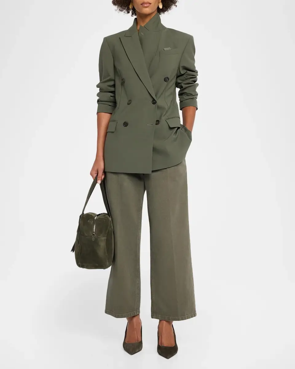 Brunello Cucinelli Garment Dye Straight-Leg Ankle Pants | Thumbnail 2 Brunello Cucinelli Garment Dye Straight-Leg Ankle Pants | Thumbnail 2