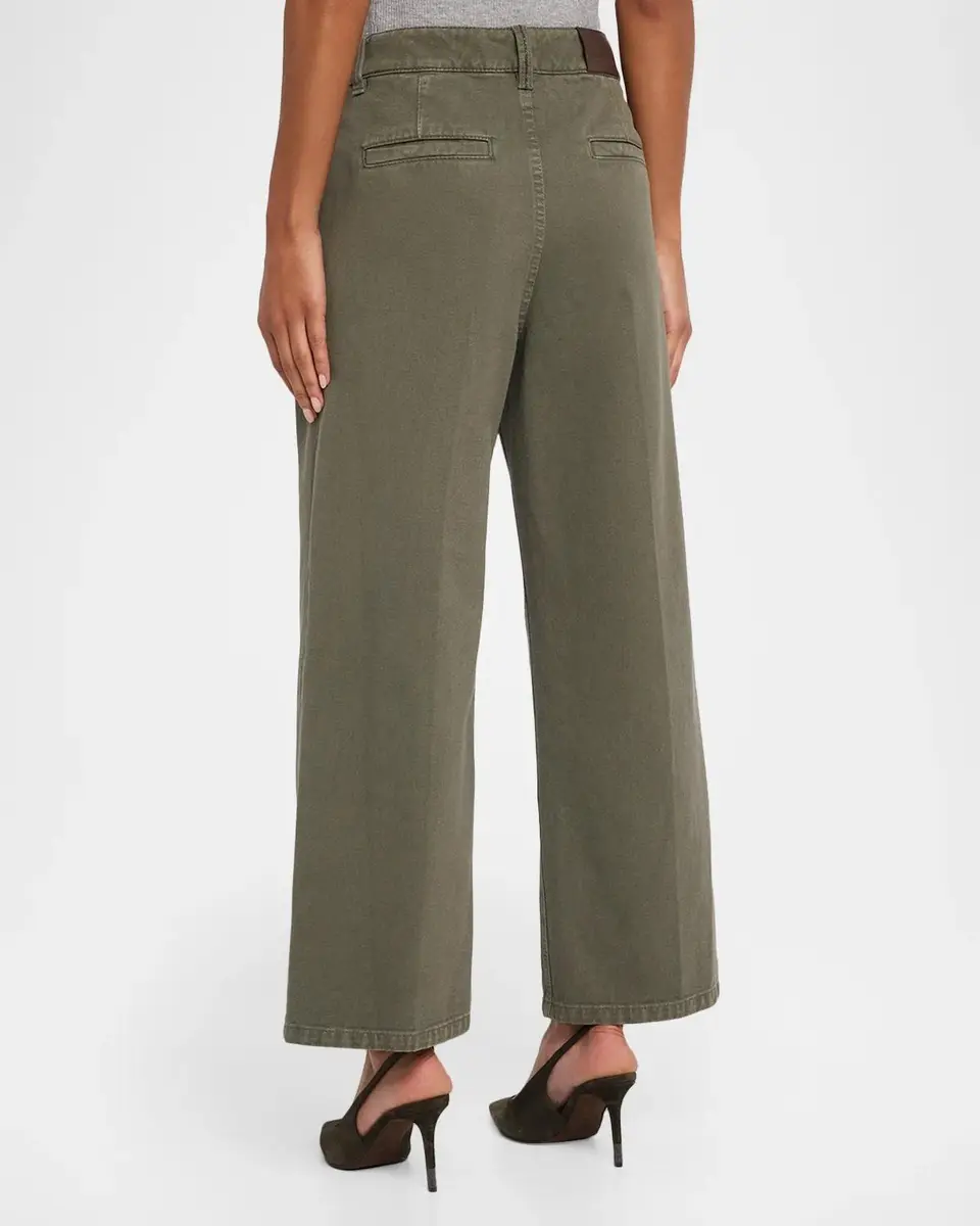 Brunello Cucinelli Garment Dye Straight-Leg Ankle Pants | Thumbnail 3 Brunello Cucinelli Garment Dye Straight-Leg Ankle Pants | Thumbnail 3