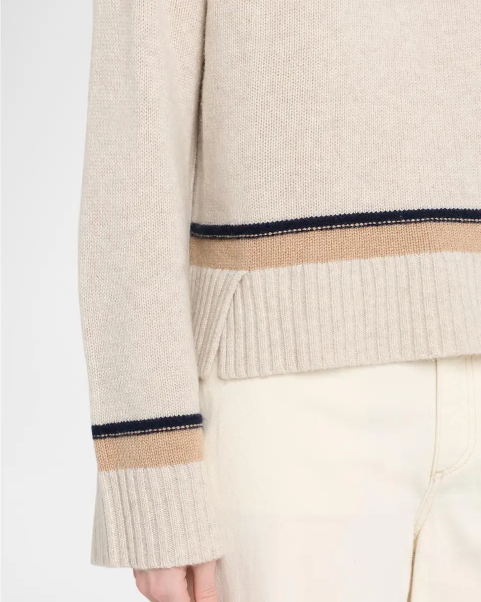 Autumn Cashmere Cashmere Striped Mock-Neck Sweater | Thumbnail 5 Autumn Cashmere Cashmere Striped Mock-Neck Sweater | Thumbnail 5