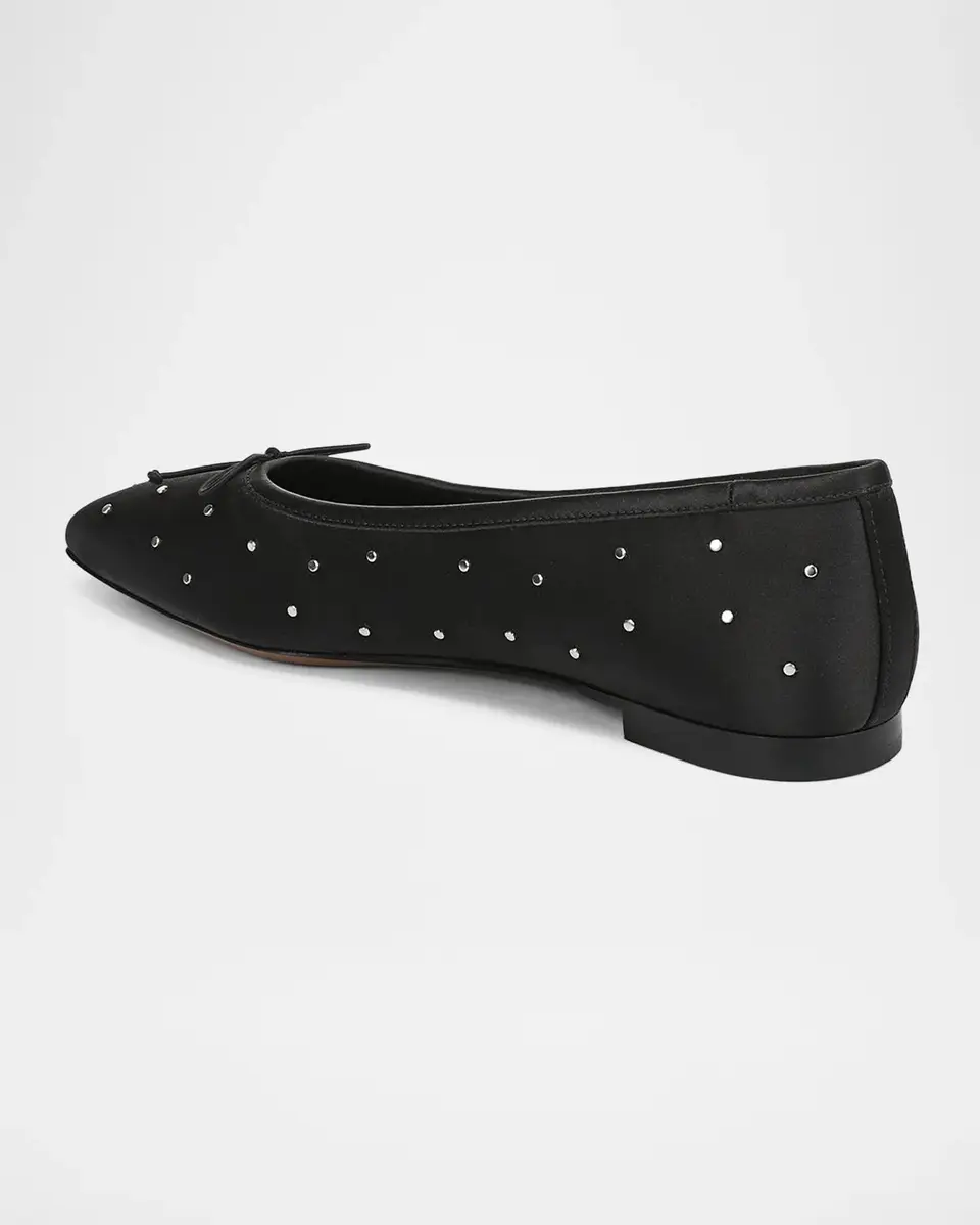 Vince Darla Studded Satin Ballerina Flats | Thumbnail 3 Vince Darla Studded Satin Ballerina Flats | Thumbnail 3