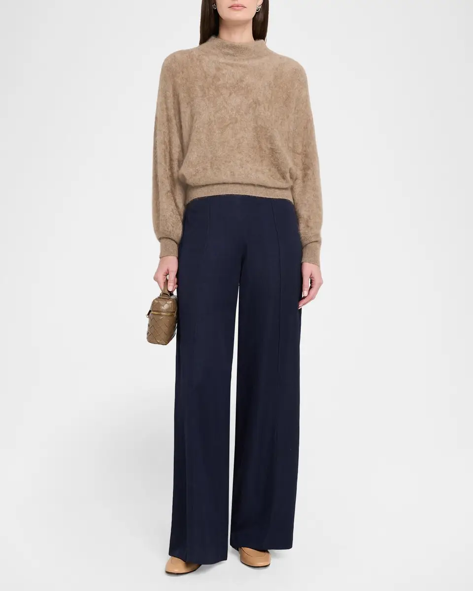 Autumn Cashmere Brushed Cashmere Funnel-Neck Sweater | Thumbnail 2 Autumn Cashmere Brushed Cashmere Funnel-Neck Sweater | Thumbnail 2