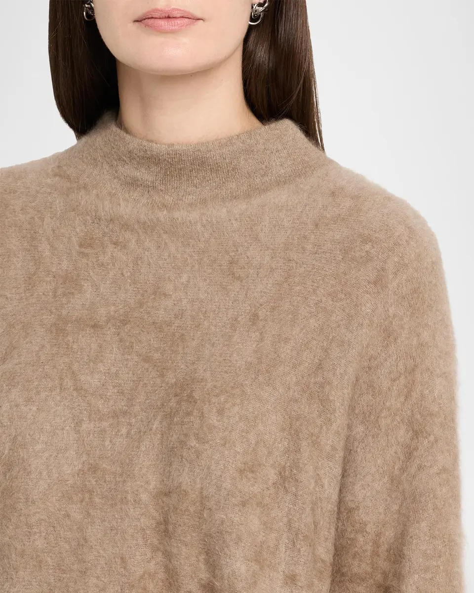 Autumn Cashmere Brushed Cashmere Funnel-Neck Sweater | Thumbnail 5 Autumn Cashmere Brushed Cashmere Funnel-Neck Sweater | Thumbnail 5