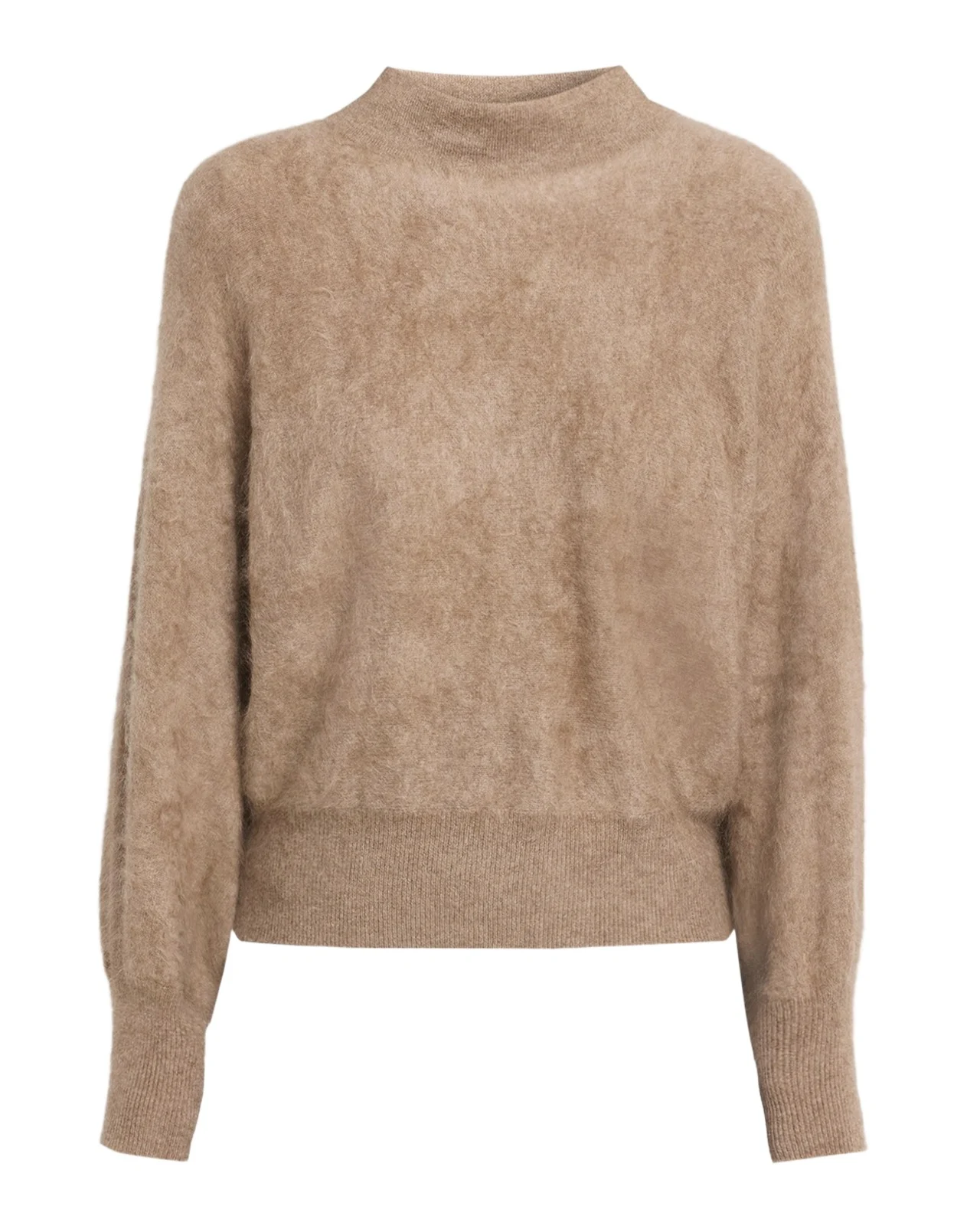 Autumn Cashmere Brushed Cashmere Funnel-Neck Sweater