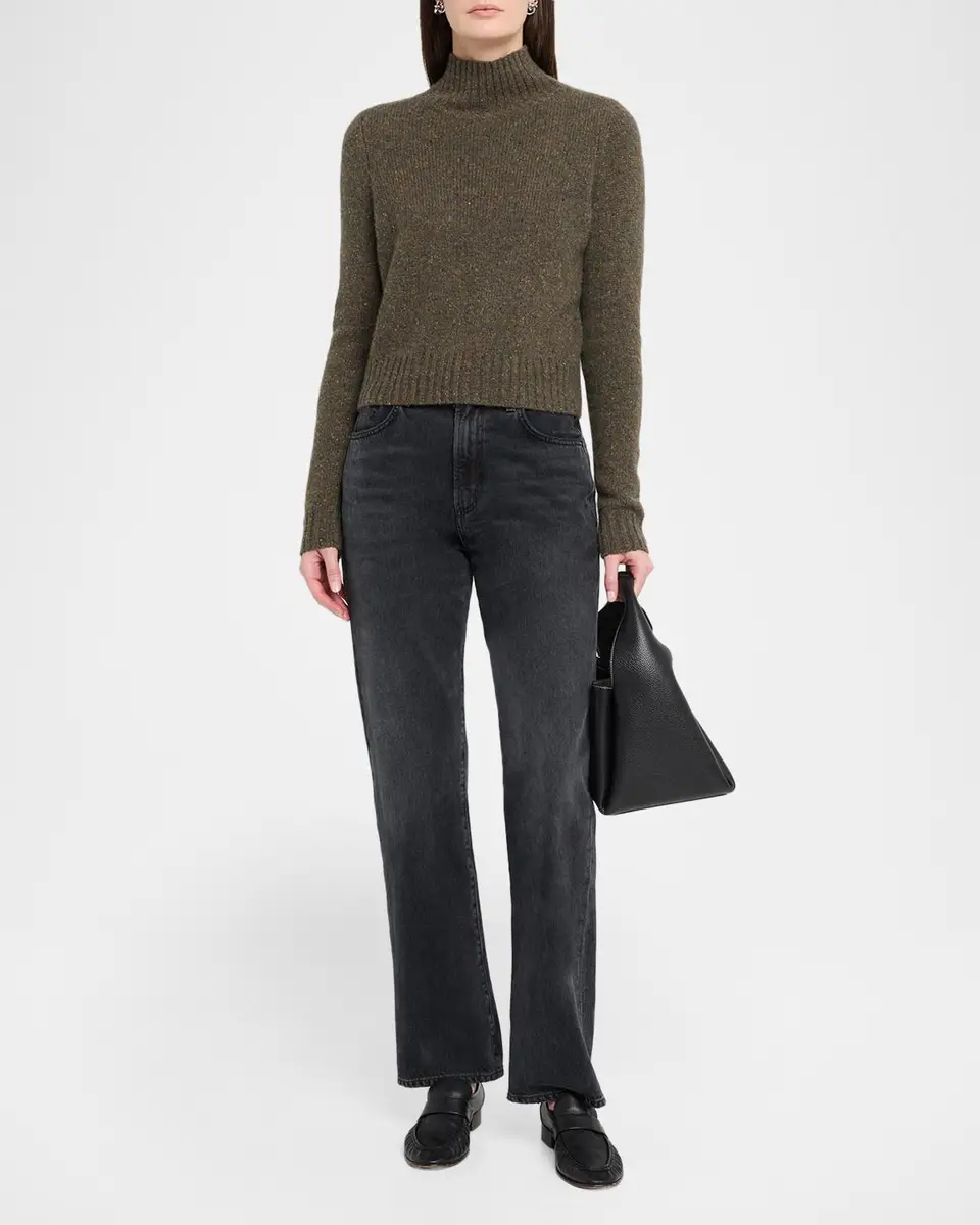 Autumn Cashmere Cashmere Mock-Neck Donegal Sweater | Thumbnail 2 Autumn Cashmere Cashmere Mock-Neck Donegal Sweater | Thumbnail 2