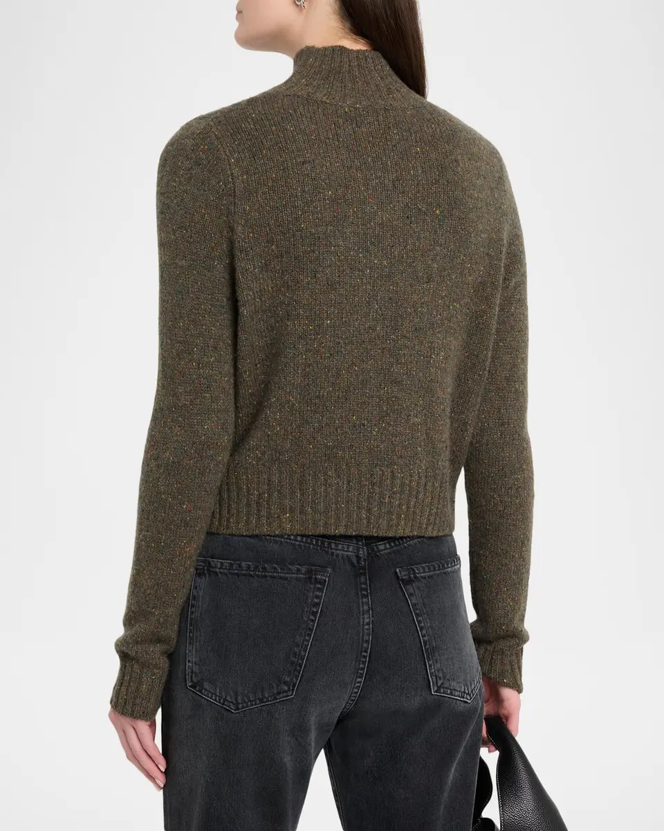Autumn Cashmere Cashmere Mock-Neck Donegal Sweater | Thumbnail 3 Autumn Cashmere Cashmere Mock-Neck Donegal Sweater | Thumbnail 3