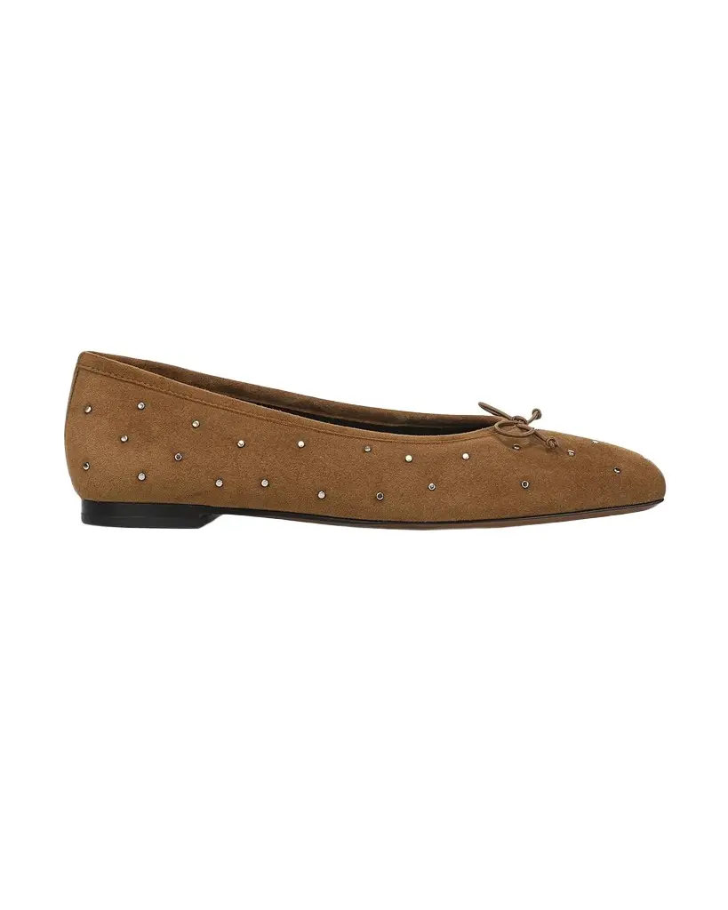 Vince Darla Studded Suede Ballerina Flats | Image 1 Vince Darla Studded Suede Ballerina Flats | Image 1