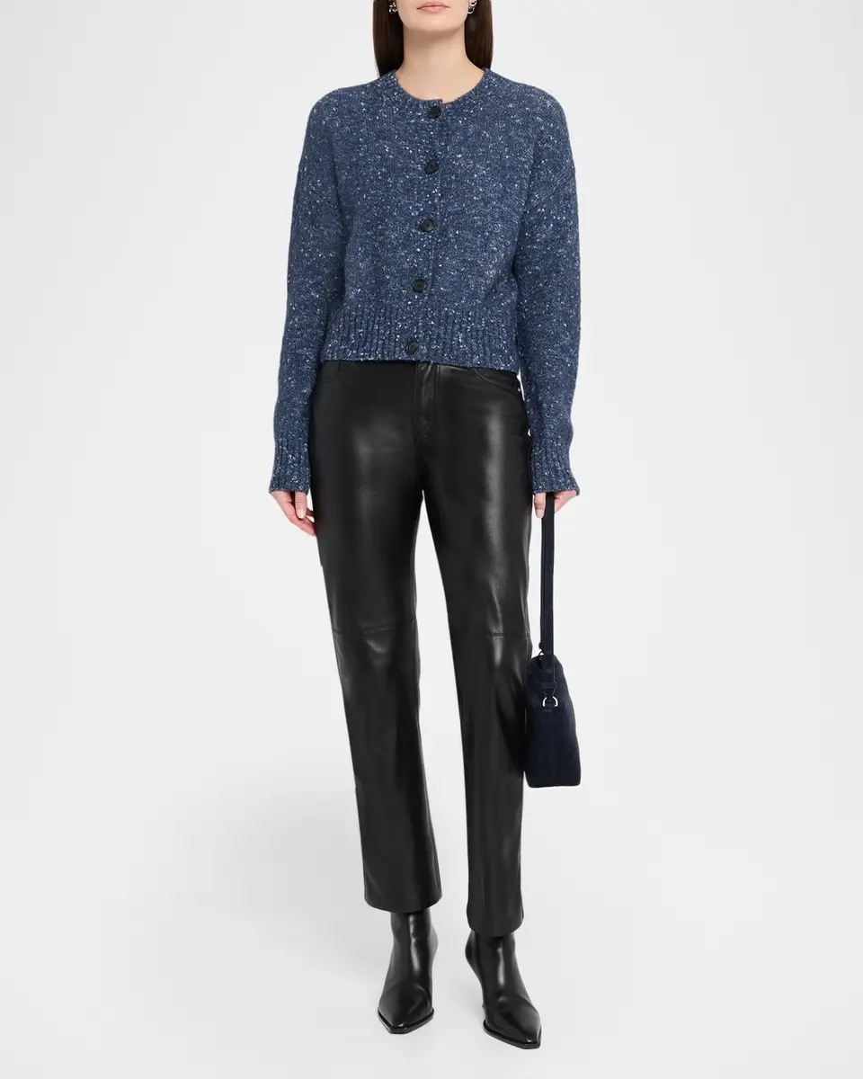 Autumn Cashmere Cropped Donegal Boucle Cardigan | Thumbnail 2 Autumn Cashmere Cropped Donegal Boucle Cardigan | Thumbnail 2