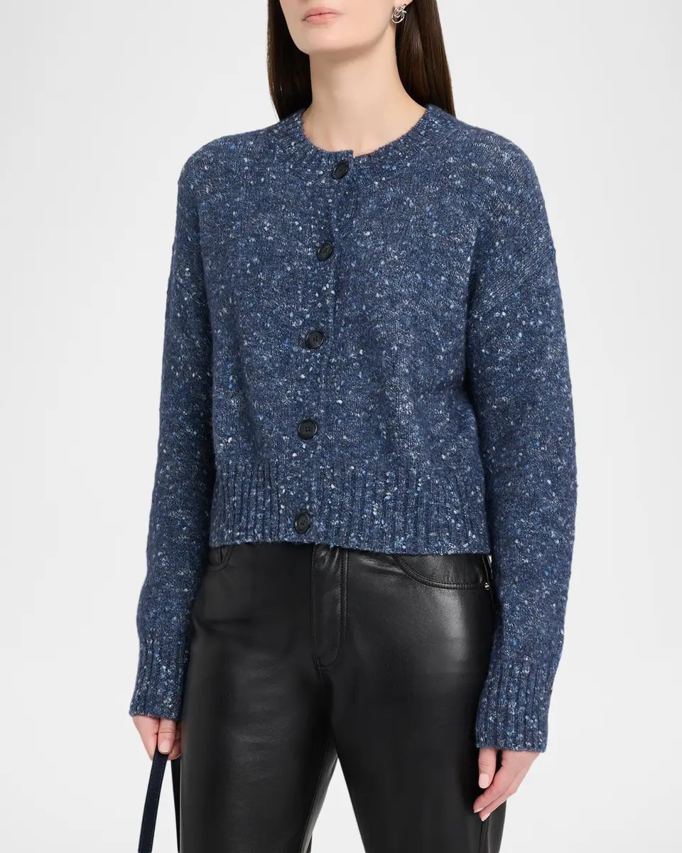 Autumn Cashmere Cropped Donegal Boucle Cardigan | Thumbnail 4 Autumn Cashmere Cropped Donegal Boucle Cardigan | Thumbnail 4