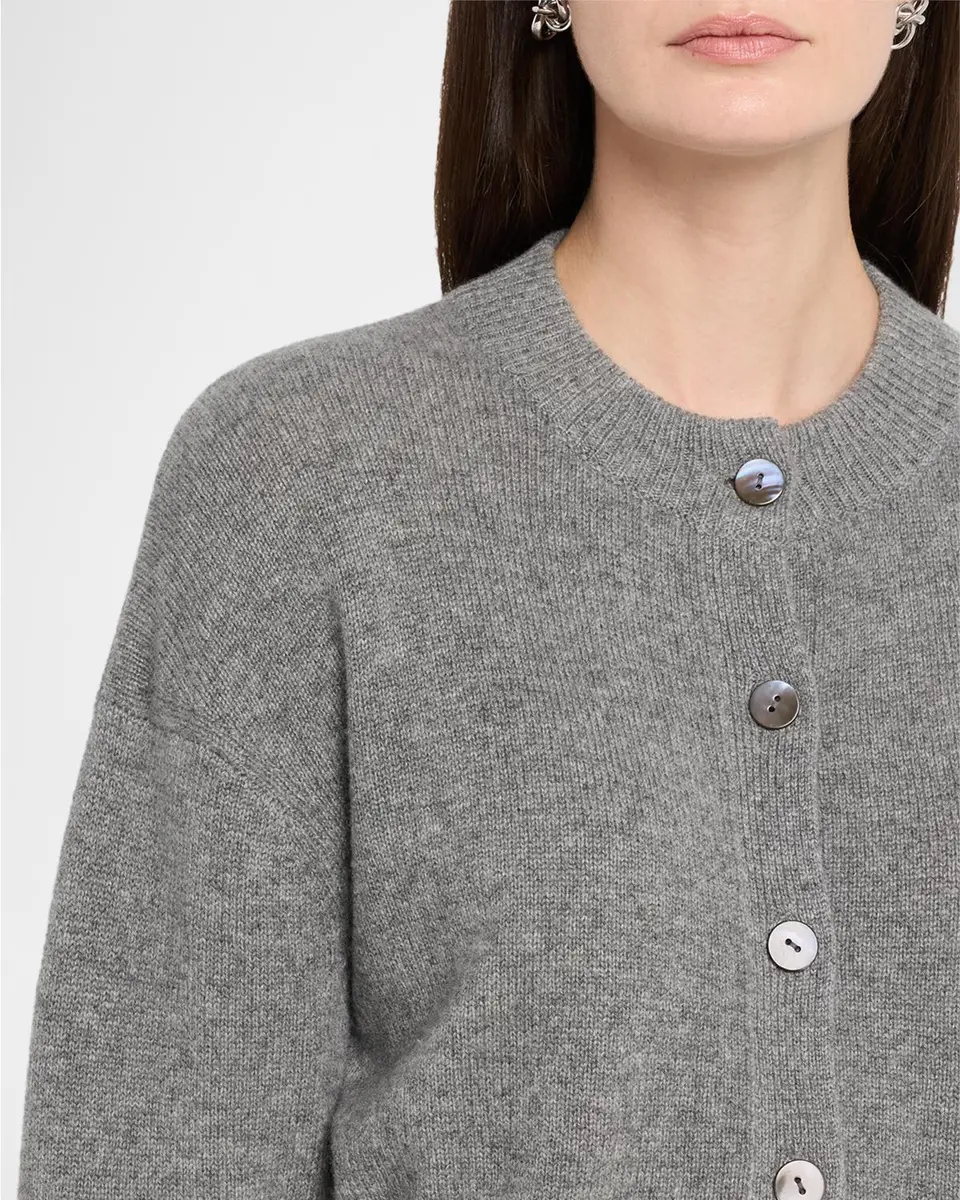 Autumn Cashmere Cashmere Cropped Crewneck Cardigan | Thumbnail 5