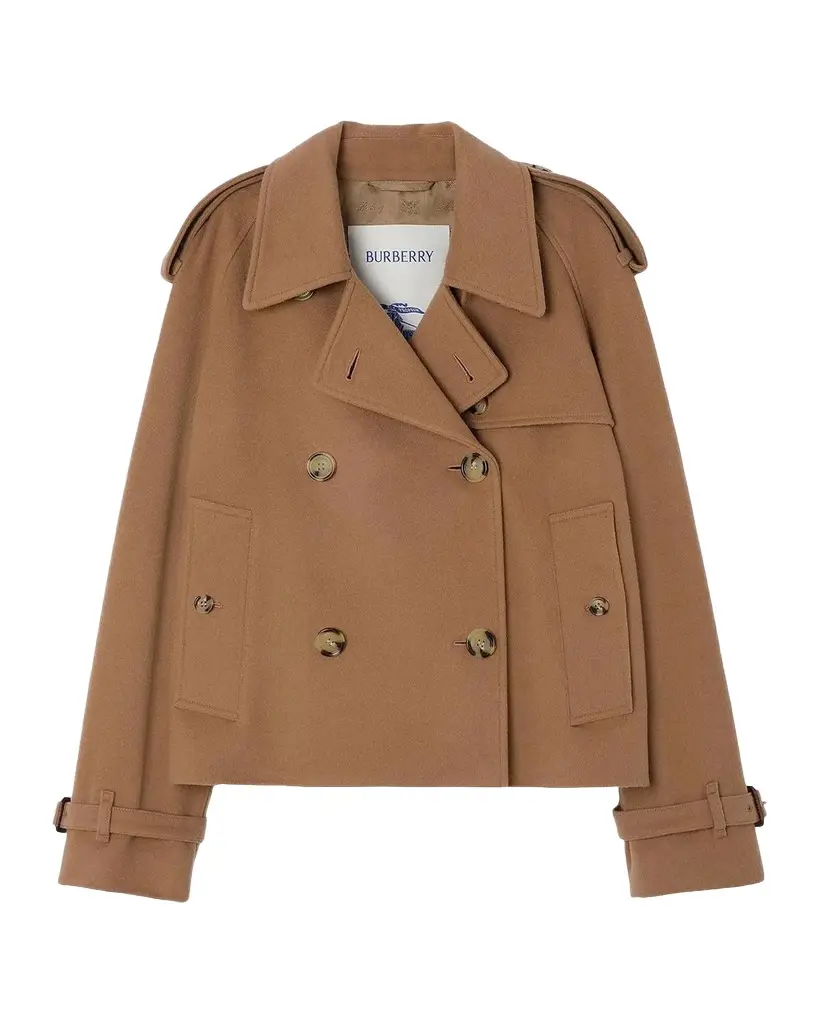 Burberry Mayfair Cropped Cashmere Trench Jacket | Image 1 Burberry Mayfair Cropped Cashmere Trench Jacket | Image 1