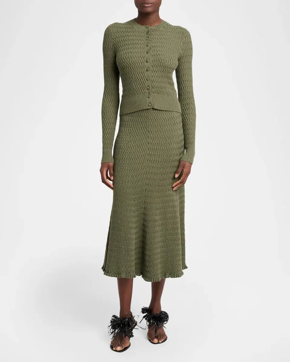 Proenza Schouler White Label Magnolia Knit Midi Skirt | Thumbnail 2