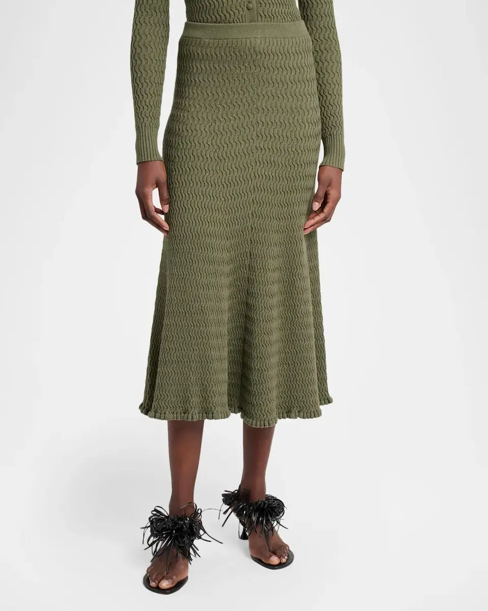 Proenza Schouler White Label Magnolia Knit Midi Skirt | Thumbnail 4
