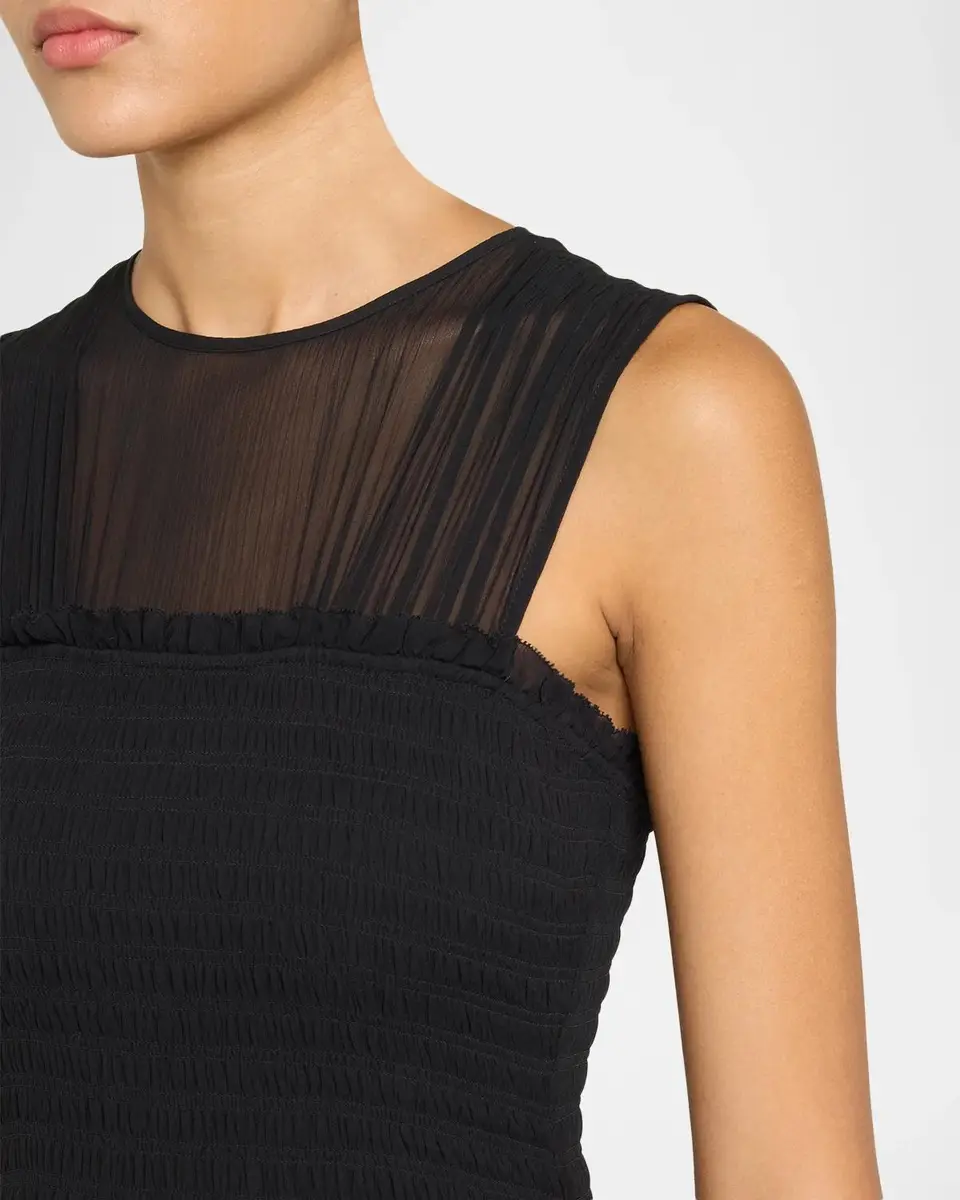 Ramy Brook Mila Smocked Silk Midi Dress | Thumbnail 5 Ramy Brook Mila Smocked Silk Midi Dress | Thumbnail 5