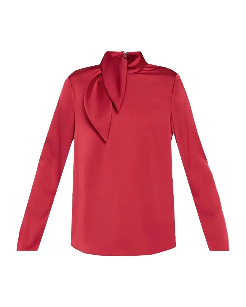 Emporio Armani Tie-Neck Techno Twill Shirt