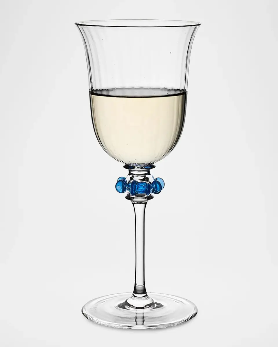 Juliska Nell Ruffle 12 oz. Wine Glass, Chambray | Thumbnail 2