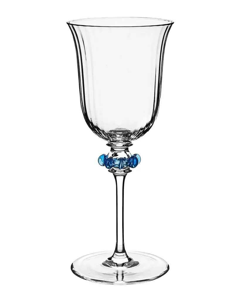 Juliska Nell Ruffle 12 oz. Wine Glass, Chambray | Image 1 Juliska Nell Ruffle 12 oz. Wine Glass, Chambray | Image 1