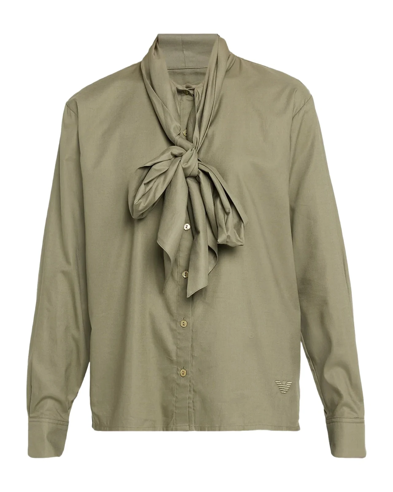 Emporio Armani Button-Front Scarf Shirt