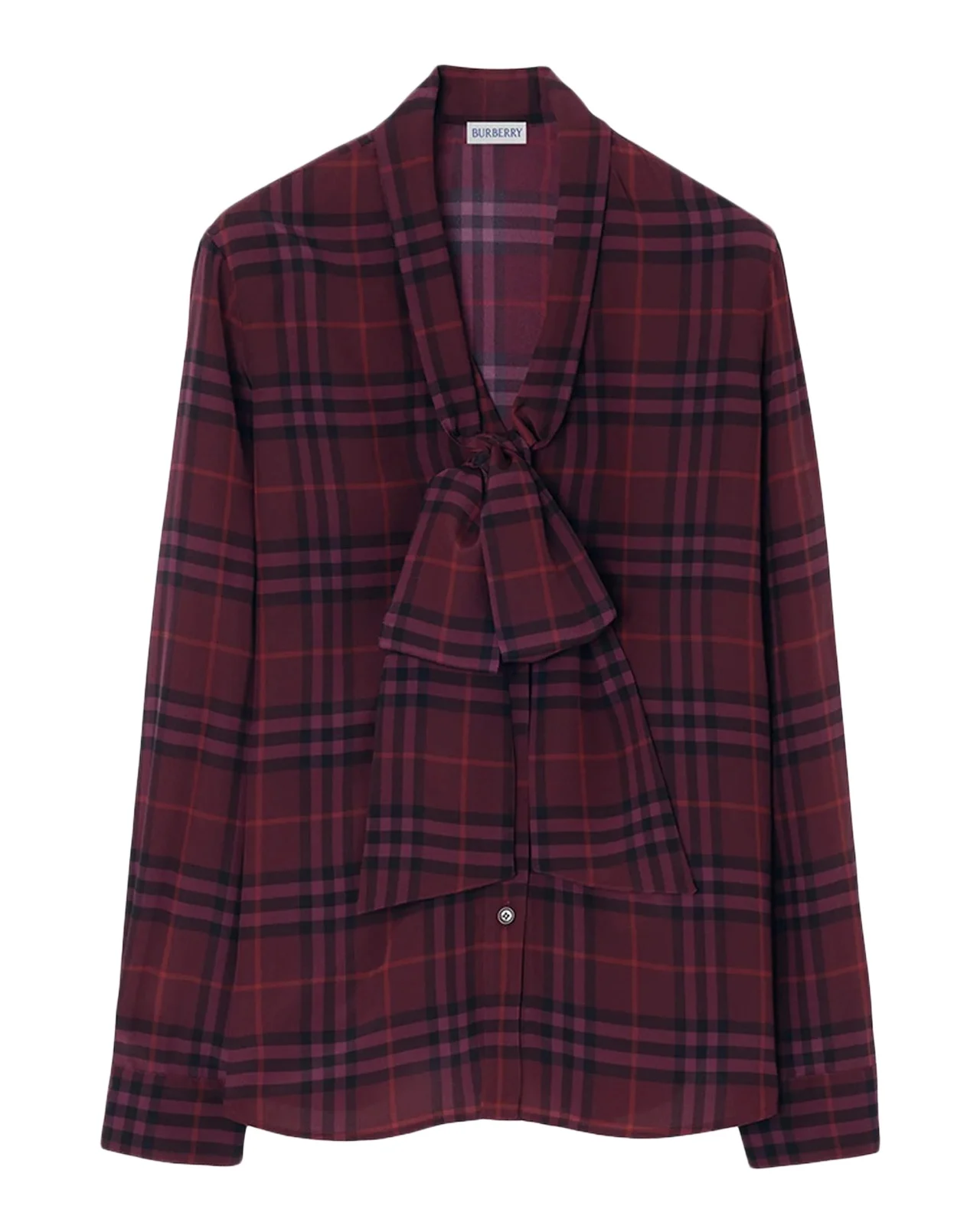 Burberry Rhiannon Check Silk Blouse