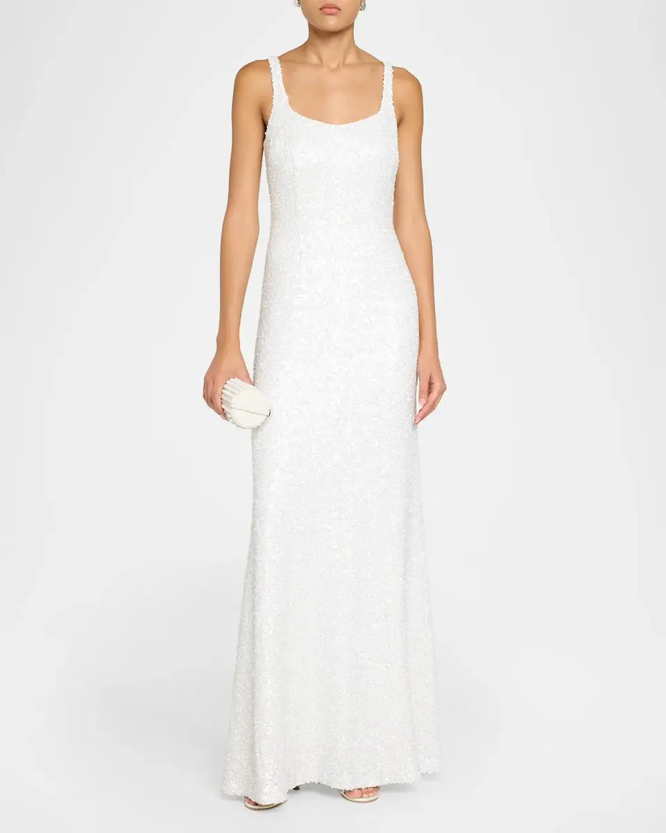 Ramy Brook Sequined Column Gown | Thumbnail 2 Ramy Brook Sequined Column Gown | Thumbnail 2
