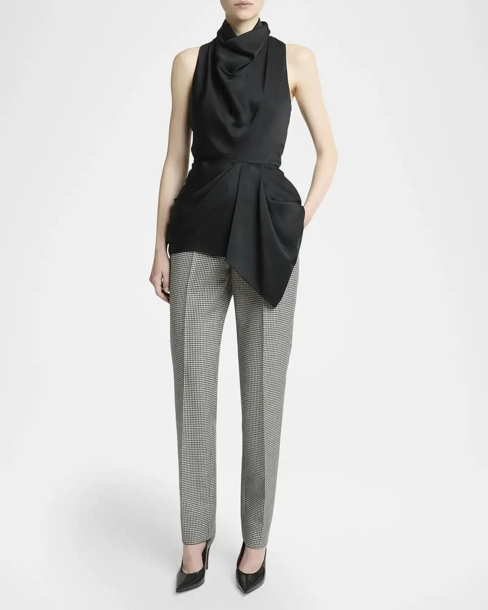 Givenchy Draped Satin Sleeveless Asymmetric Top | Thumbnail 2 Givenchy Draped Satin Sleeveless Asymmetric Top | Thumbnail 2