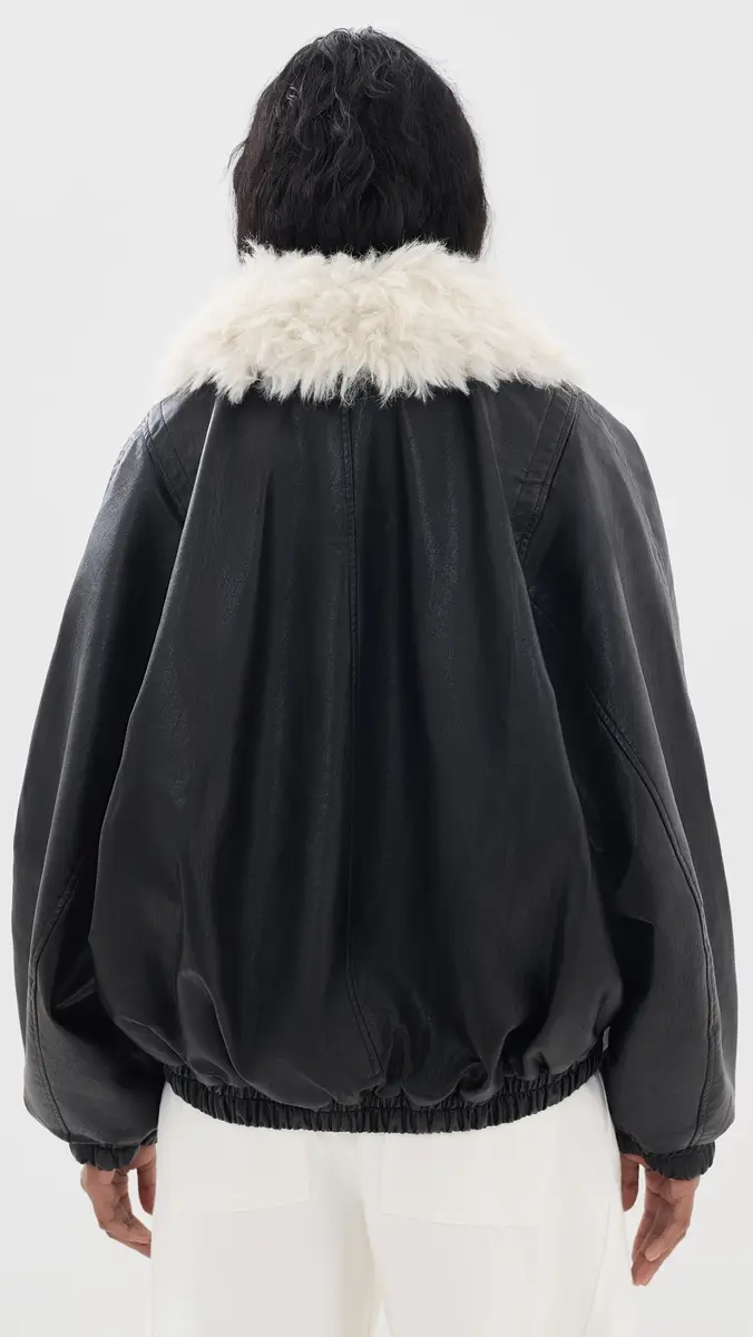 Source Unknown Rioni Faux Fur Collar Bomber Jacket | Thumbnail 3 Source Unknown Rioni Faux Fur Collar Bomber Jacket | Thumbnail 3