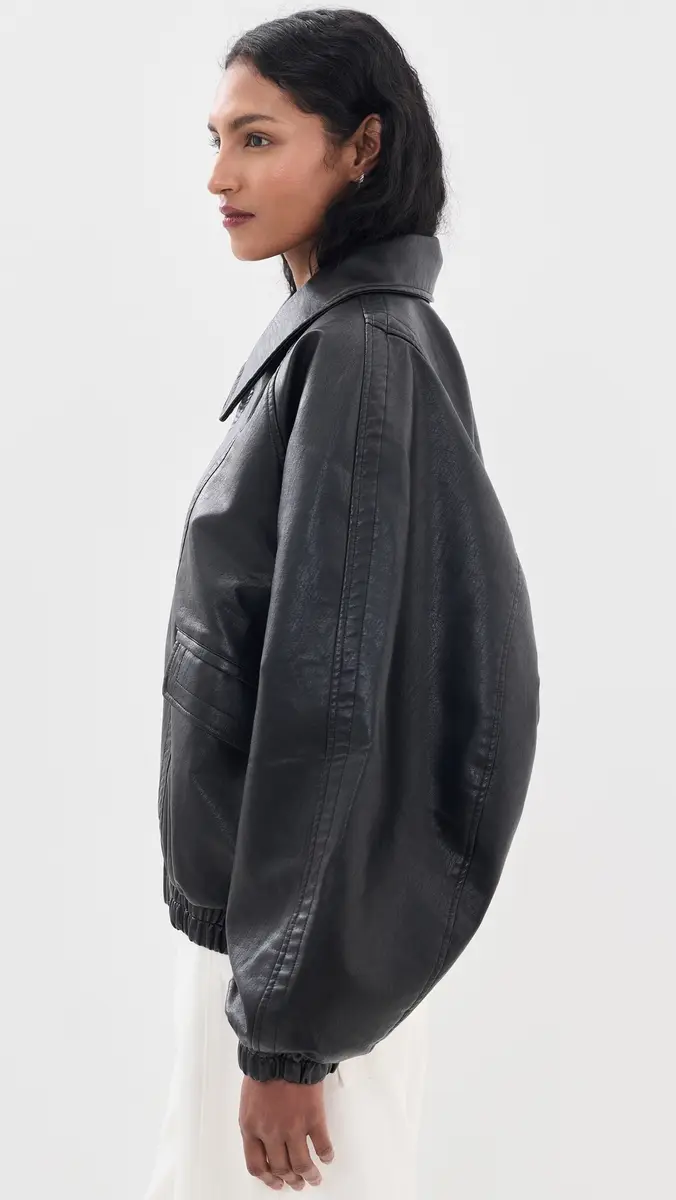 Source Unknown Rioni Faux Fur Collar Bomber Jacket | Thumbnail 4 Source Unknown Rioni Faux Fur Collar Bomber Jacket | Thumbnail 4